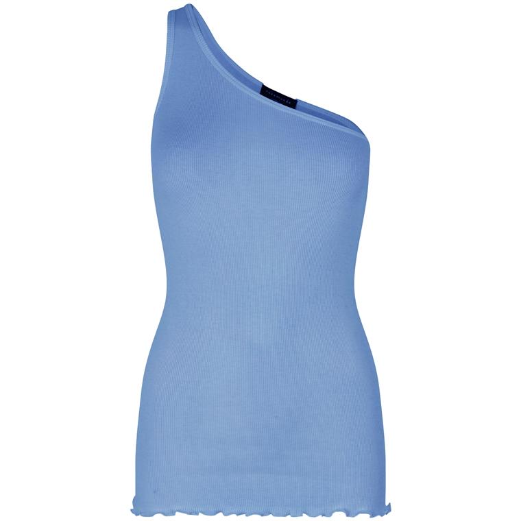 Rosemunde Organic One Shoulder Top, Blue Heaven  